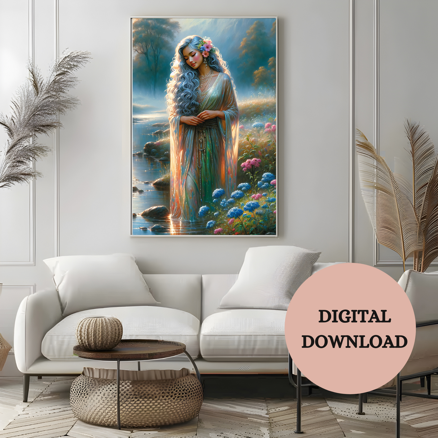 Whispers of the River Goddess — Printable Wall Art