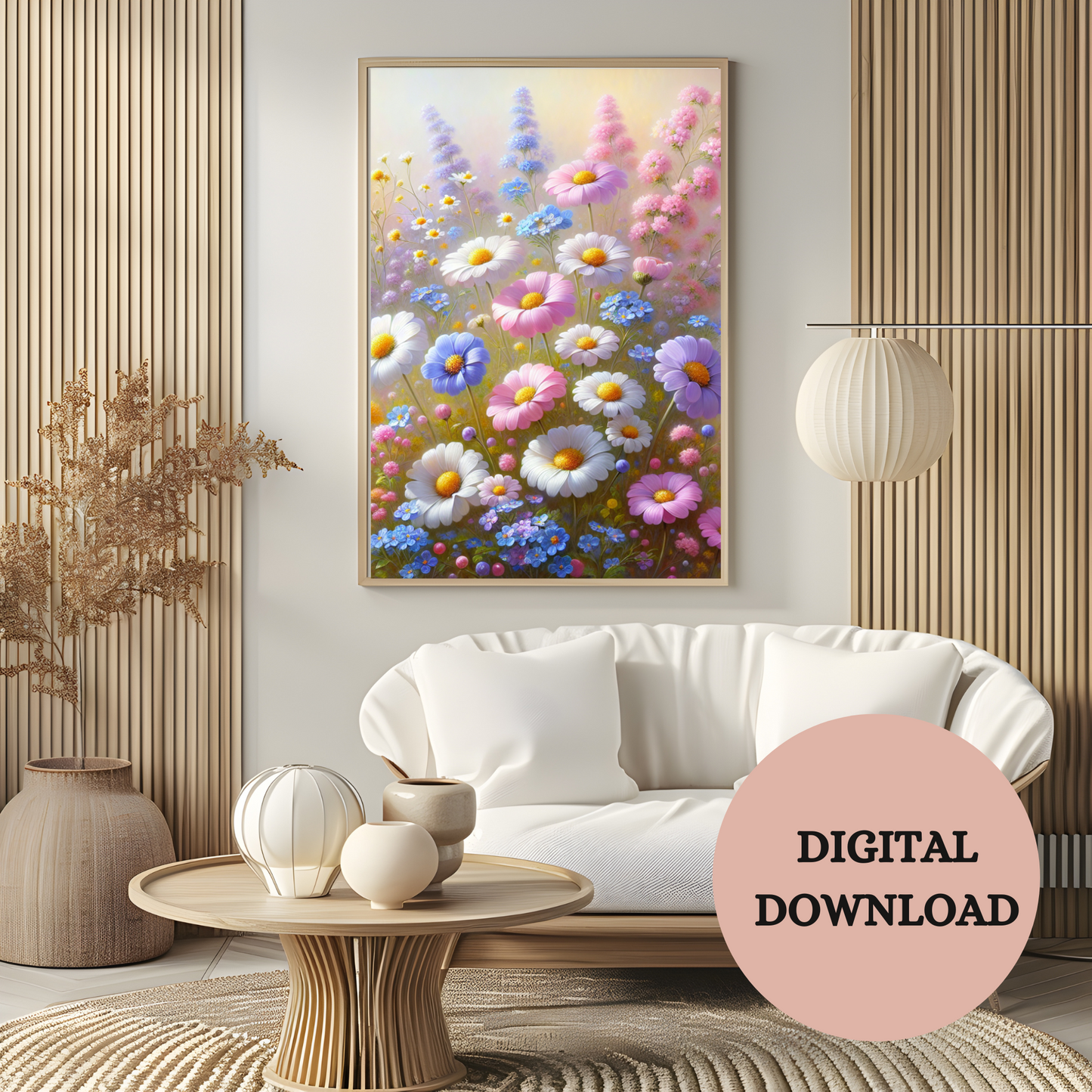 Pastel Wildflower Meadow — Printable Wall Art