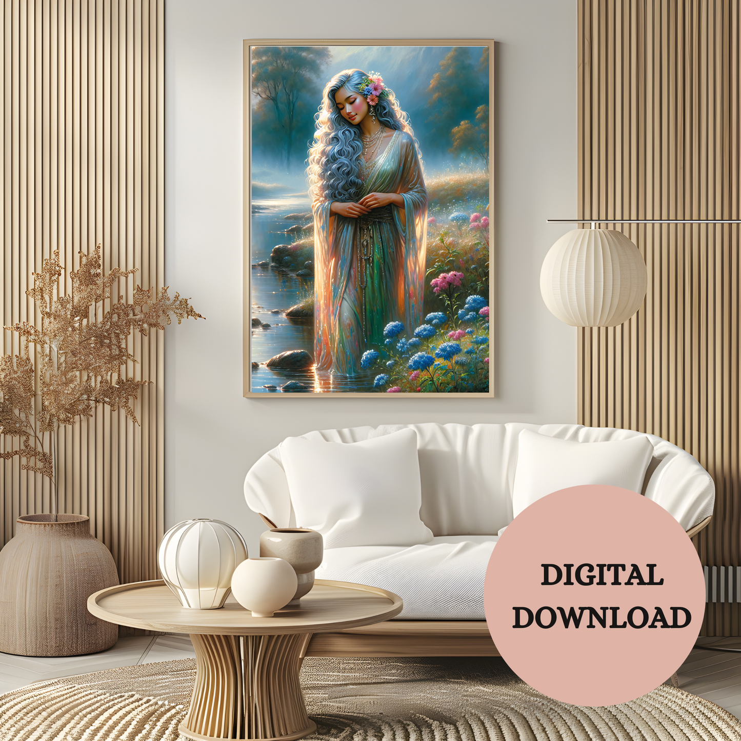 Whispers of the River Goddess — Printable Wall Art