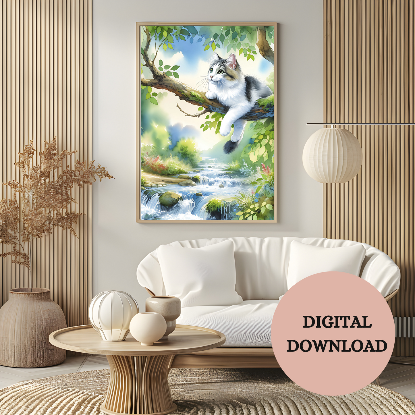Lazy Afternoon by the Stream — Printable Wall Art