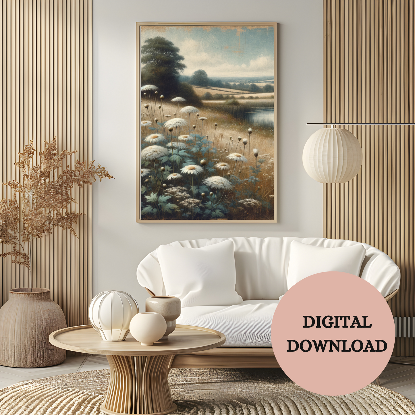 Vintage Countryside Landscape — Printable Wall Art