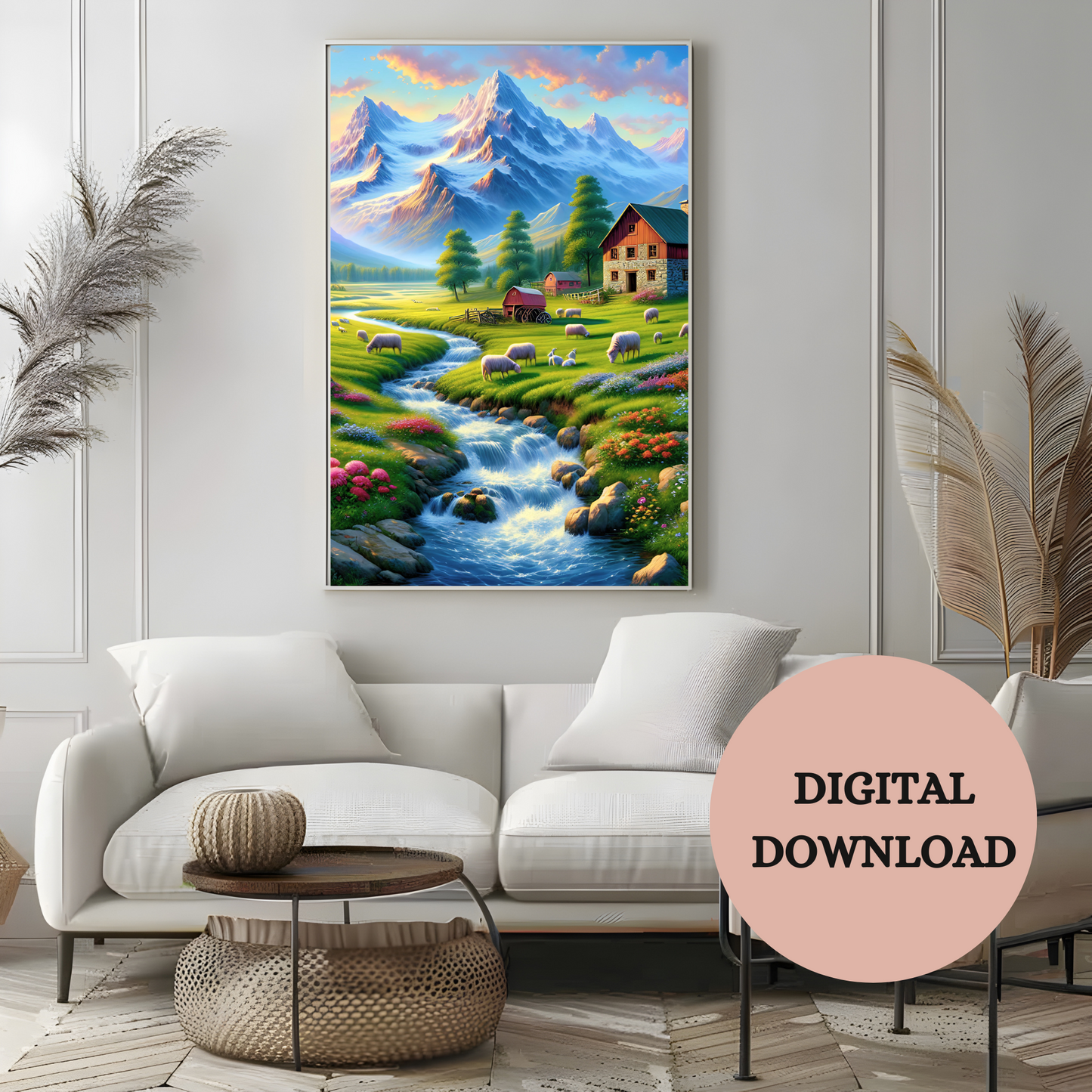 Peaceful Pastures & Mountain Bliss — Printable Wall Art