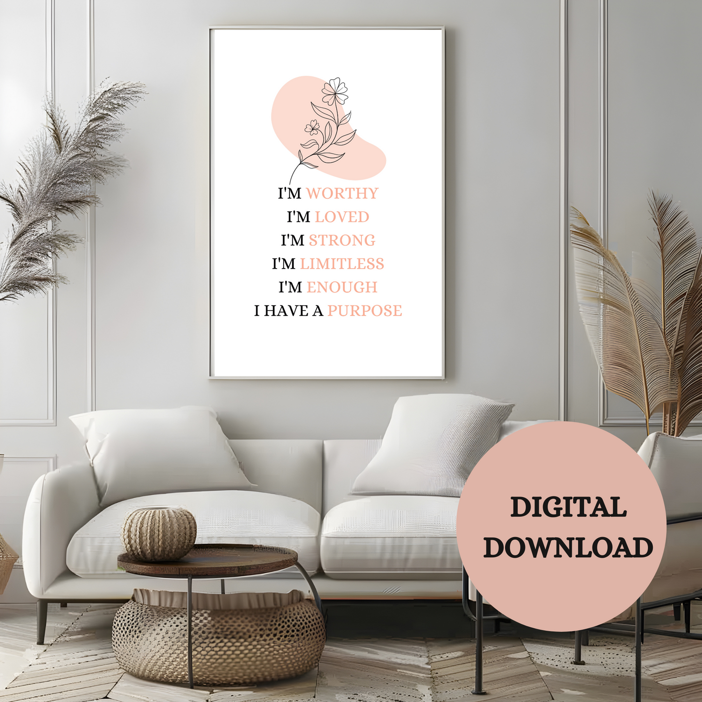 Positive Affirmations Printable — Printable Wall Art
