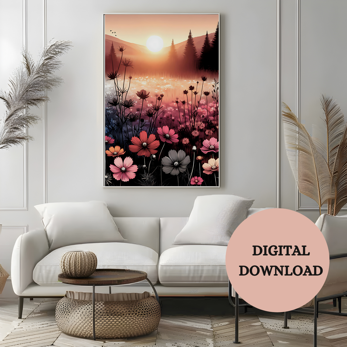 Twilight Blossom Serenade - Printable Wall Art