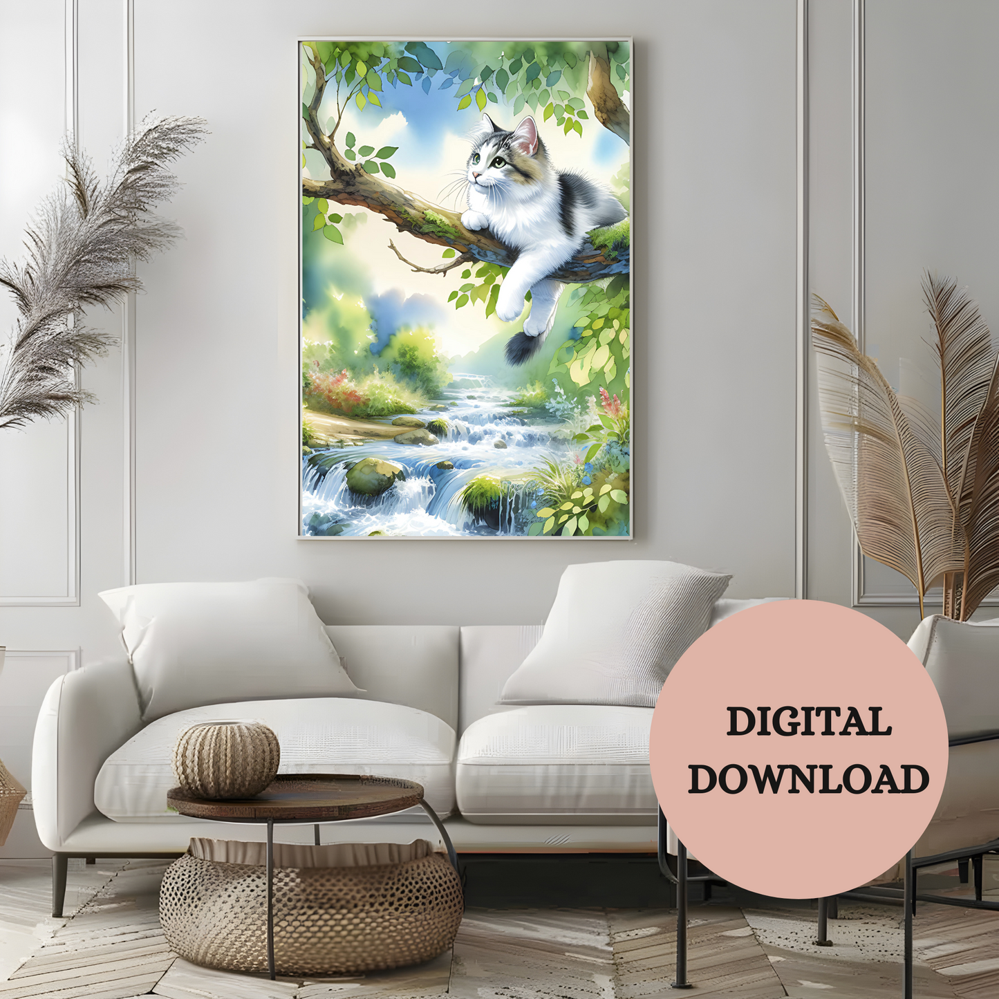 Lazy Afternoon by the Stream — Printable Wall Art