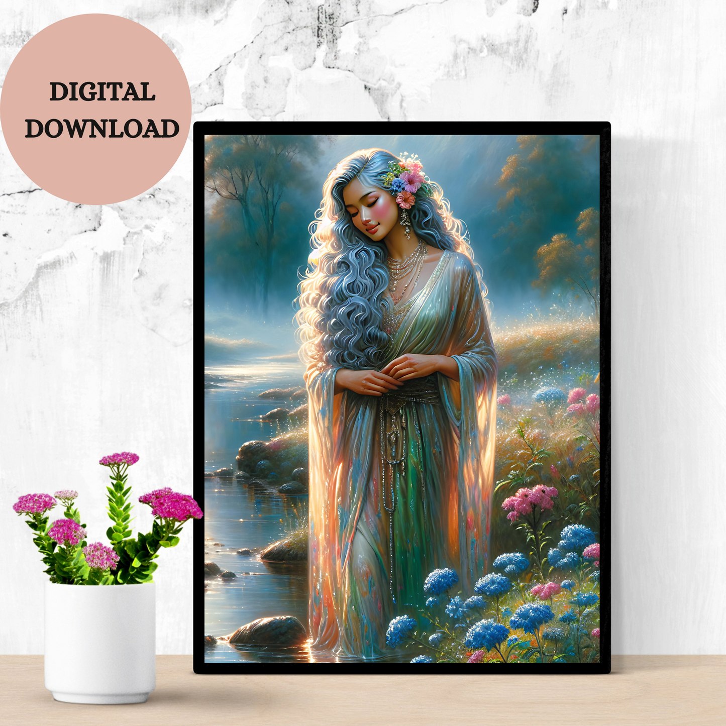 Whispers of the River Goddess — Printable Wall Art