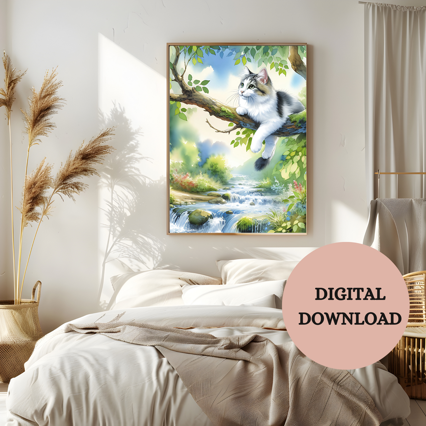Lazy Afternoon by the Stream — Printable Wall Art