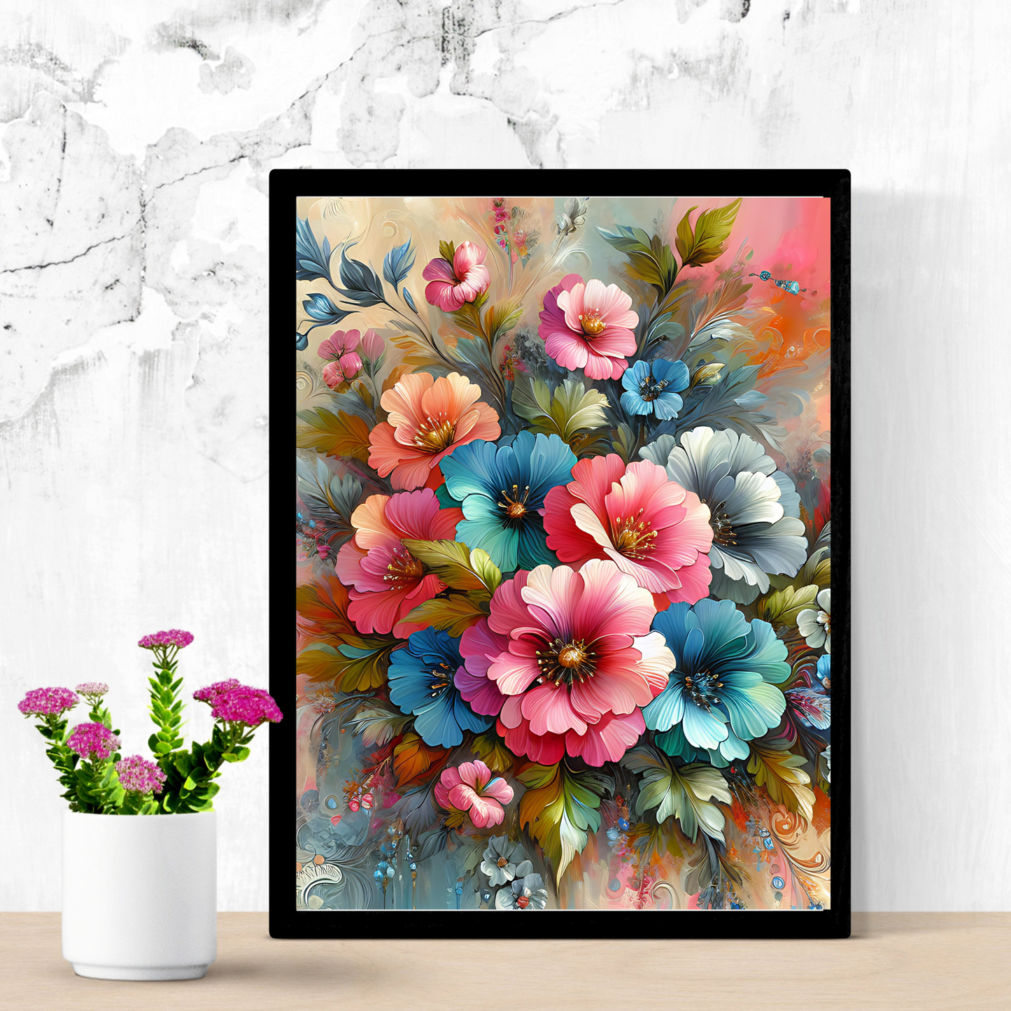 Floral Bloom — Vibrant Botanical Digital Print